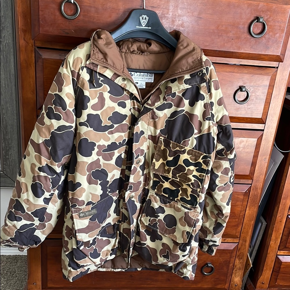 Columbia Mens Hooded Camo Hunting Jacket large